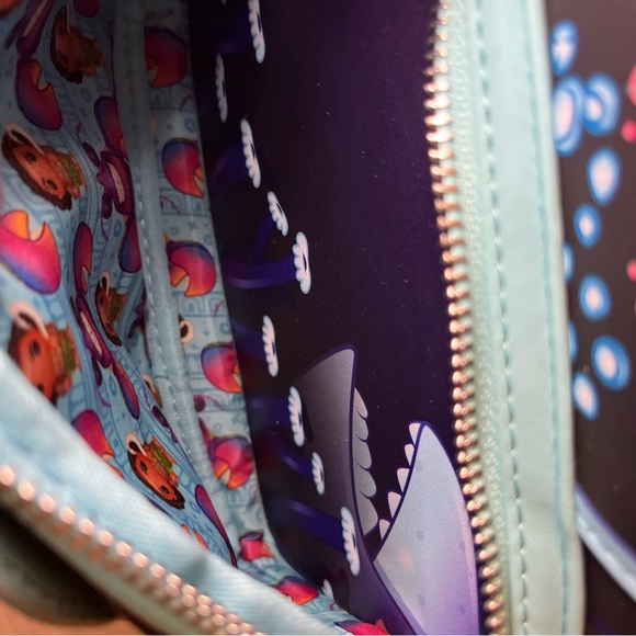 NWOT Loungefly Disney Maui/Tamatoa  Faux Leather Mini Backpack. Glow In The Dark - Picture 10 of 16